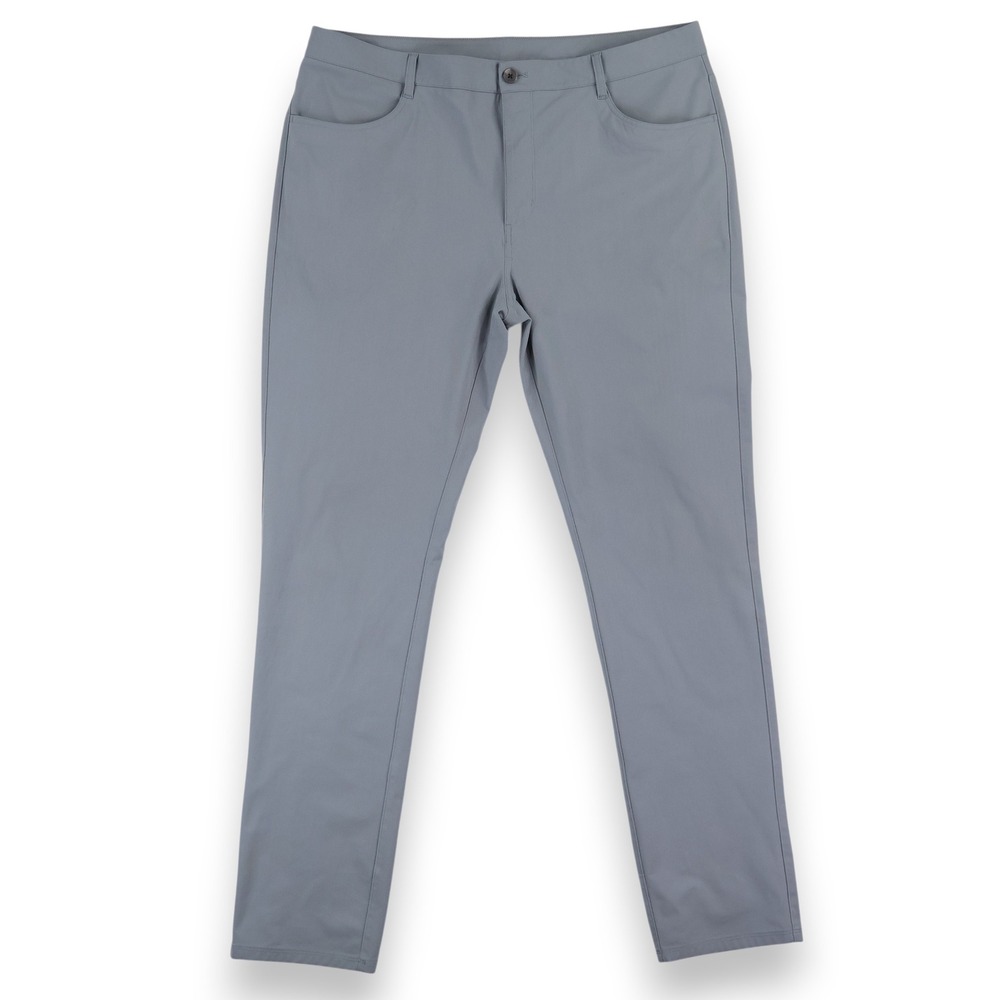 Vuori Meta Pants Mens 38x34 Gray 5-Pocket Performance Stretch Chino Tech Pant